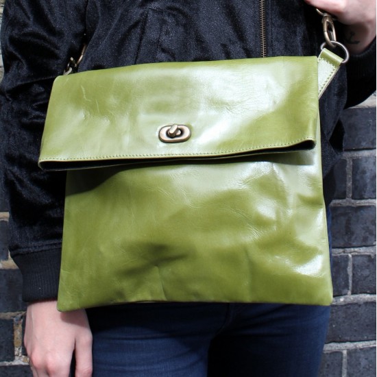 Roman  Apple Green Leather